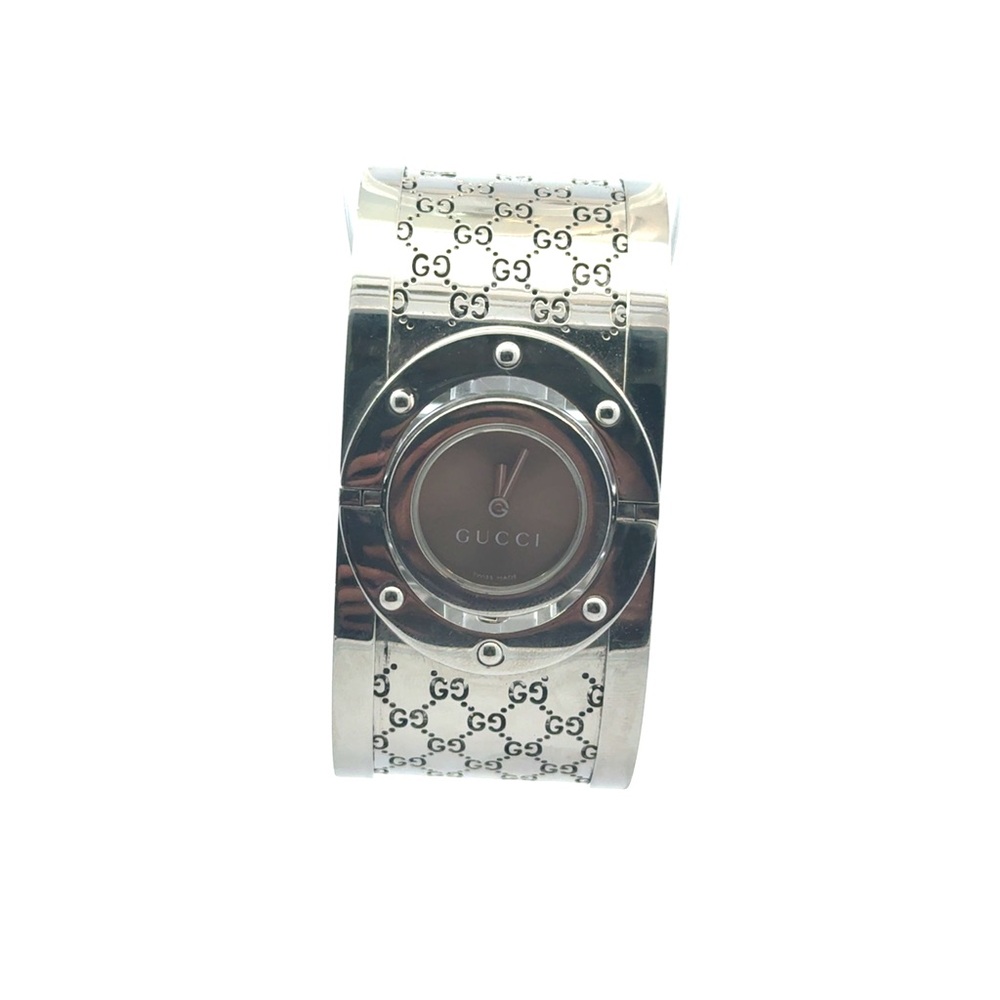 Gucci Silver twirl bangle watch